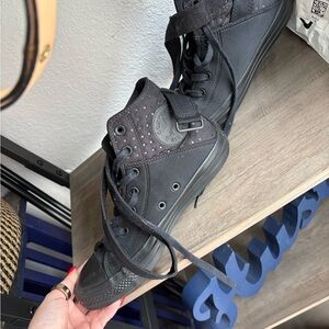 Black High-Top Converse Sneakers